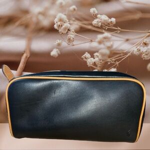 Polo Ralph Lauren Men's Shaving Bag - Black/Cognac, Empty, NWT